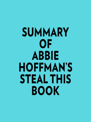 cover image of Summary of Abbie Hoffman's Steal This Book